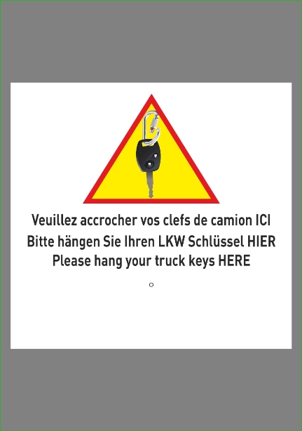 panneau clef camion